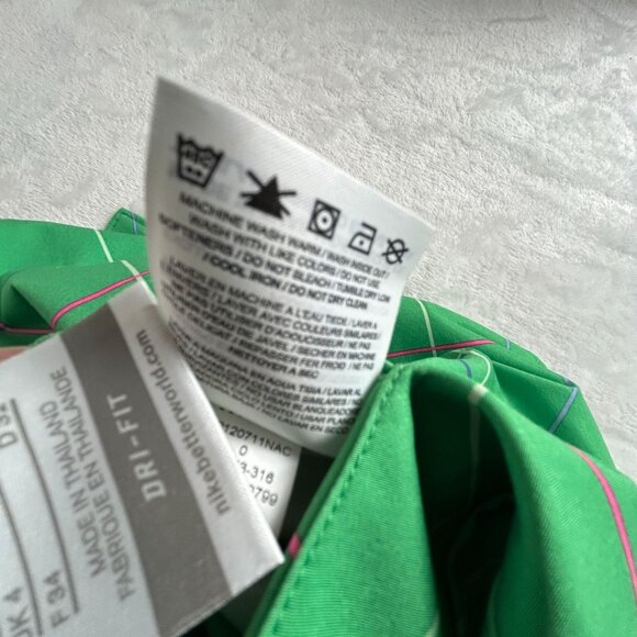 Nike Reversable Wrap Plaid Tennis Golf Skirt Green Pockets Size UK 4 Dri-Fit - Picture 7 of 10